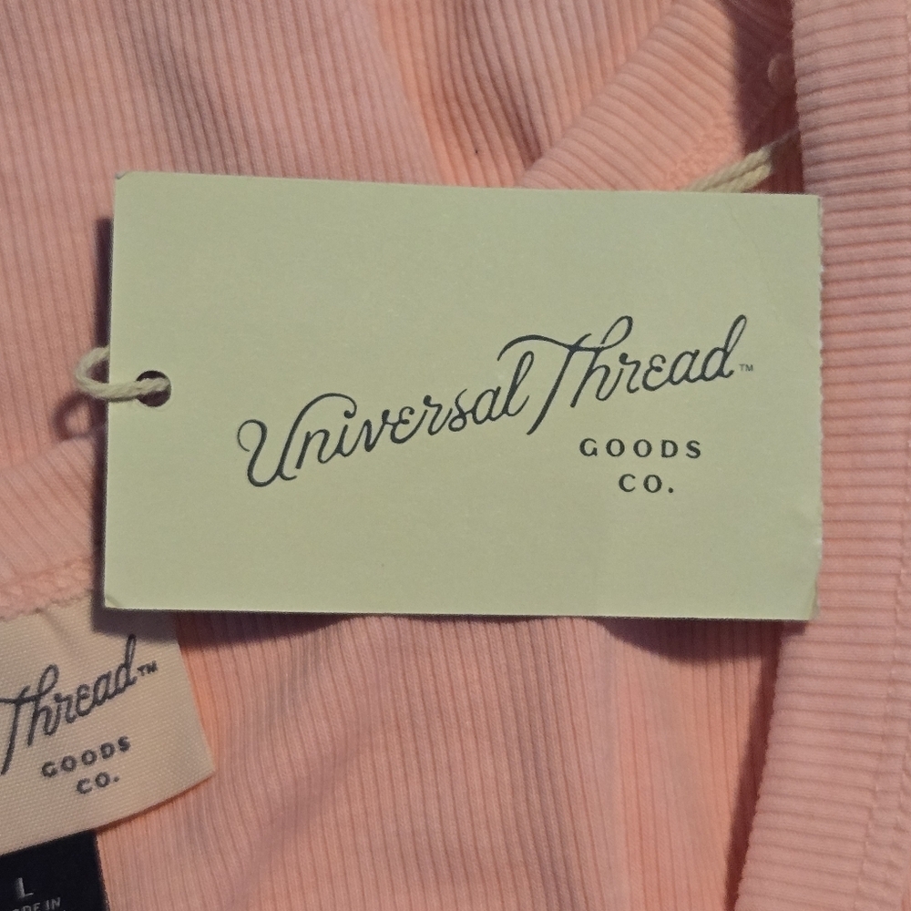 Universal Thread Pink Ribbed Tank Top - Picture 7 of 8